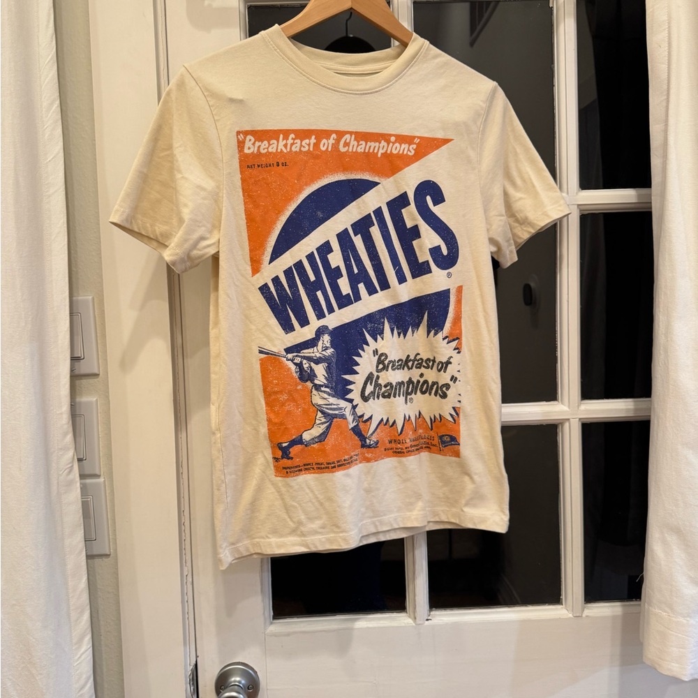 Target Cream and Blue Graphic Tee